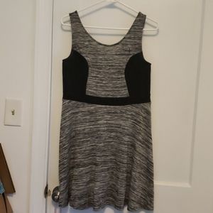 Black and grey semi-casual dress